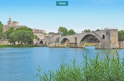 Puente de Avi��n y Palacio de los Papas, monumentos hist�ricos para visitar en Provenza.