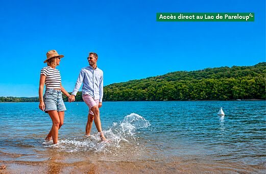 Lago Pareloup en el camping CLICOCHIC Soleil Levant en Canet-de-Salars.