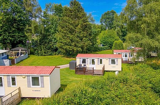 C�modos Mobil-homes con terrazas en plena naturaleza en el camping CAPFUN Tecklenburg en Tecklenburg-Leeden (49).