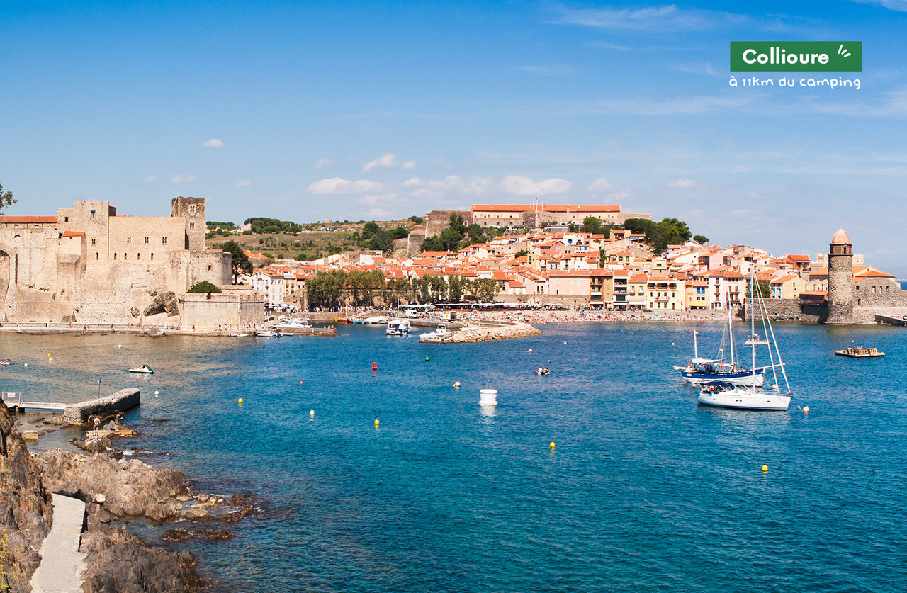 Collioure, encantadora ciudad costera de los Pirineos Orientales, para visitar cerca del camping.