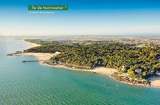 Isla de Noirmoutier, playas, bosques y ciudad, destino cerca del camping.
