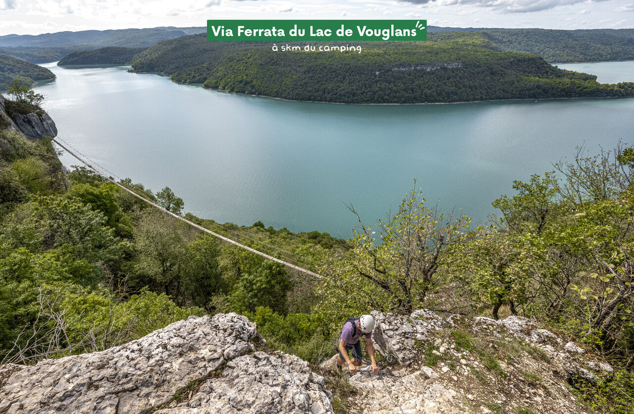 V�a Ferrata del Lago de Vouglans, aventura en plena naturaleza, Jura.