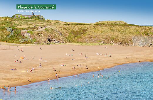 Playa de la Courance, hermosa playa de arena cerca de Pornichet (44).