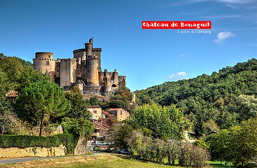 Castillo medieval de Bonaguil, una fortaleza impresionante para visitar en Lot-et-Garonne.