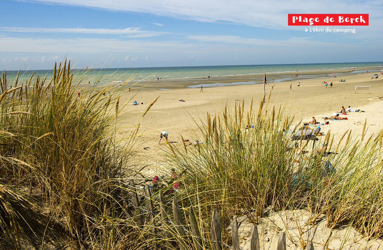 Playa de Berck, gran extensi�n de arena fina para visitar cerca del camping.