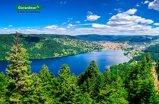 G�rardmer, lago y ciudad de los Vosgos, para visitar cerca del camping.